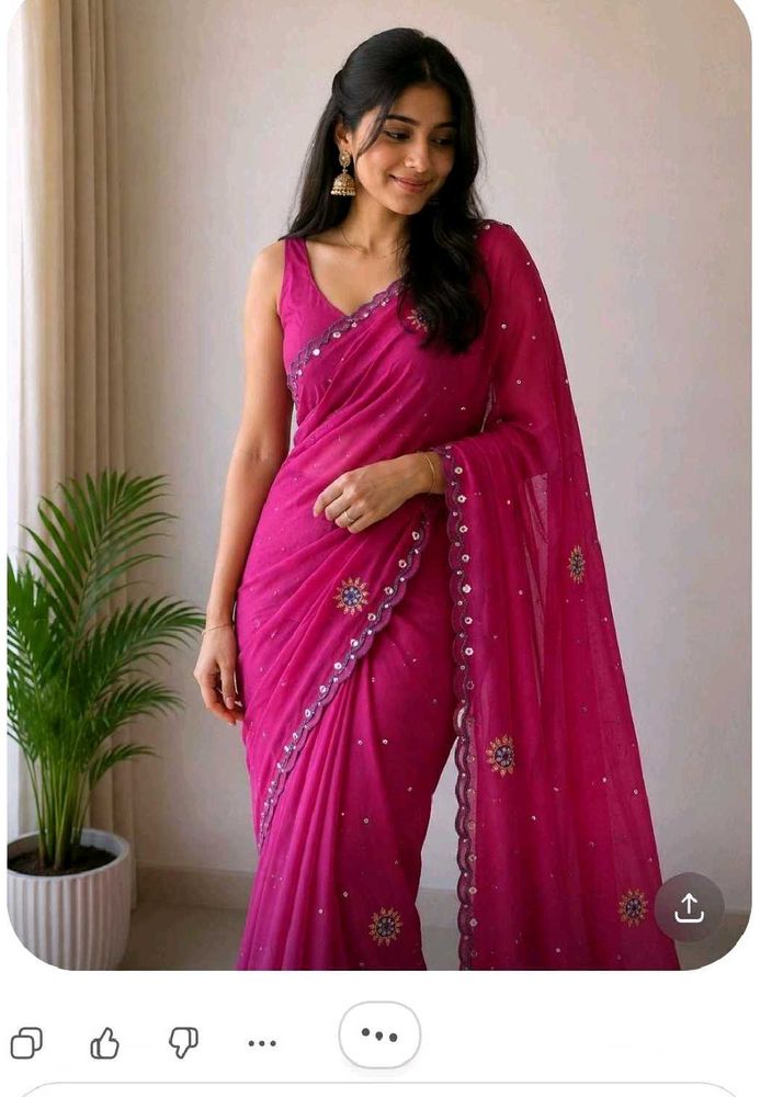 set of 3 New Beautiful Embroidered Sarees