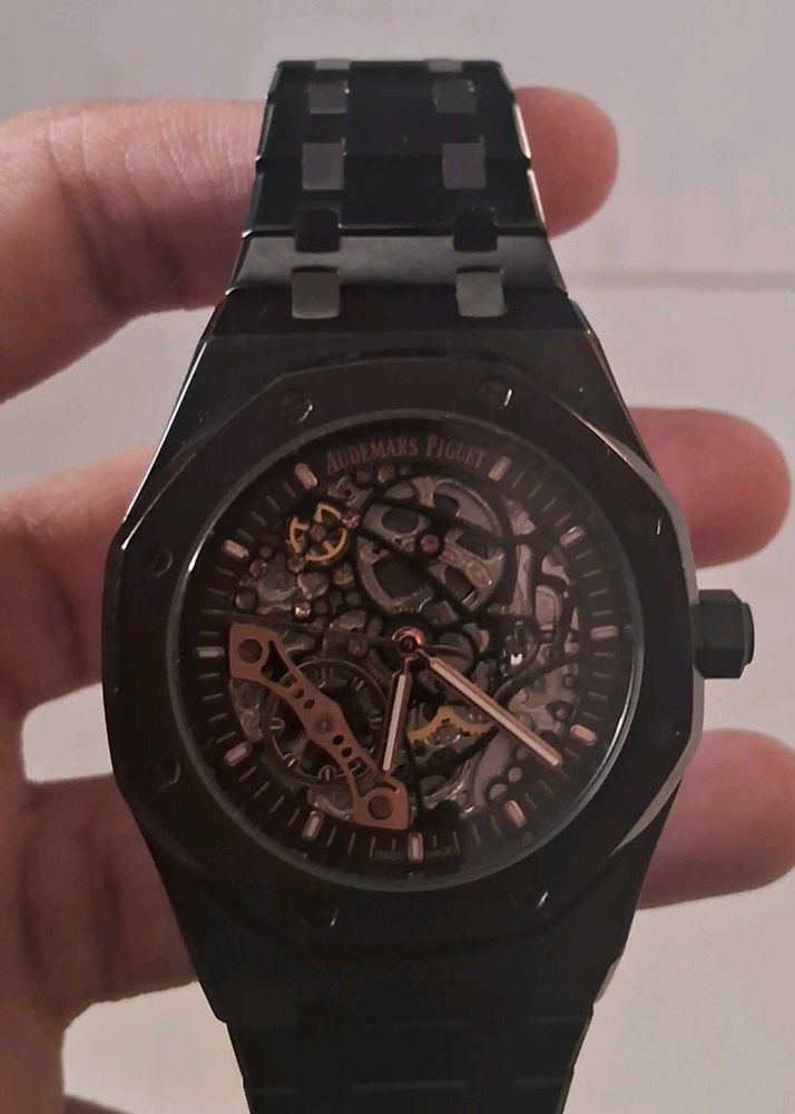 Audemars Piguet Black Skeleton Watch