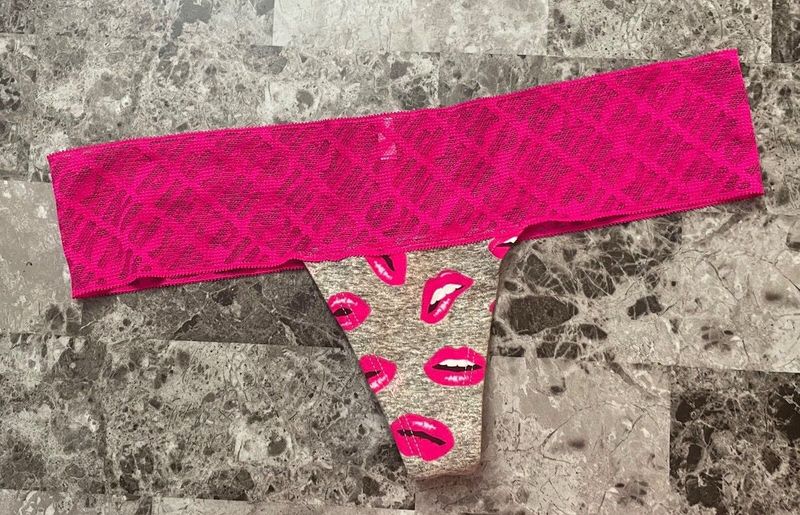 Hot pink Victoria’s Secret lace panty