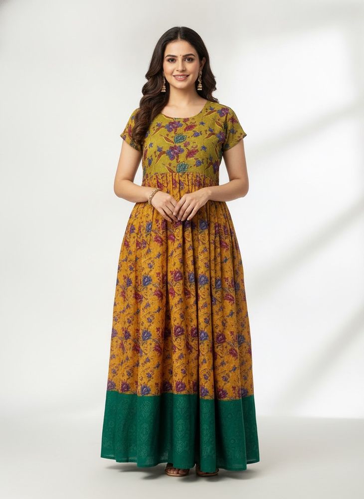 Vibrant Floral Ethnic Gown