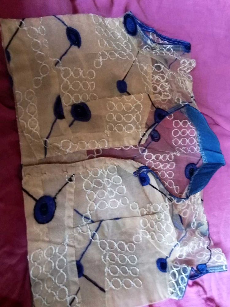 Sheer Embroidered Blouse