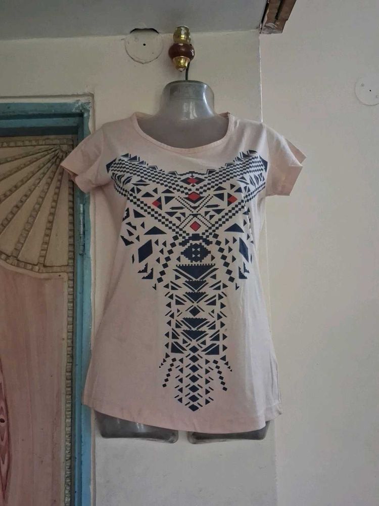 Pink Graphic Print T-Shirt