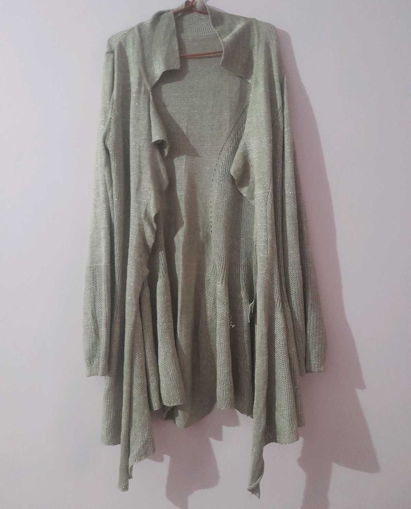 Sparkly Knit Waterfall Cardigan Shrug