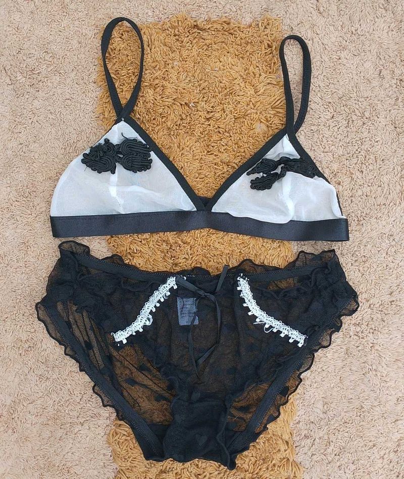 Sheer Bra &amp; Panty Set