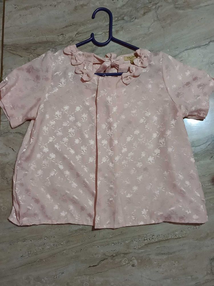 Elegant Pink Floral Blouse