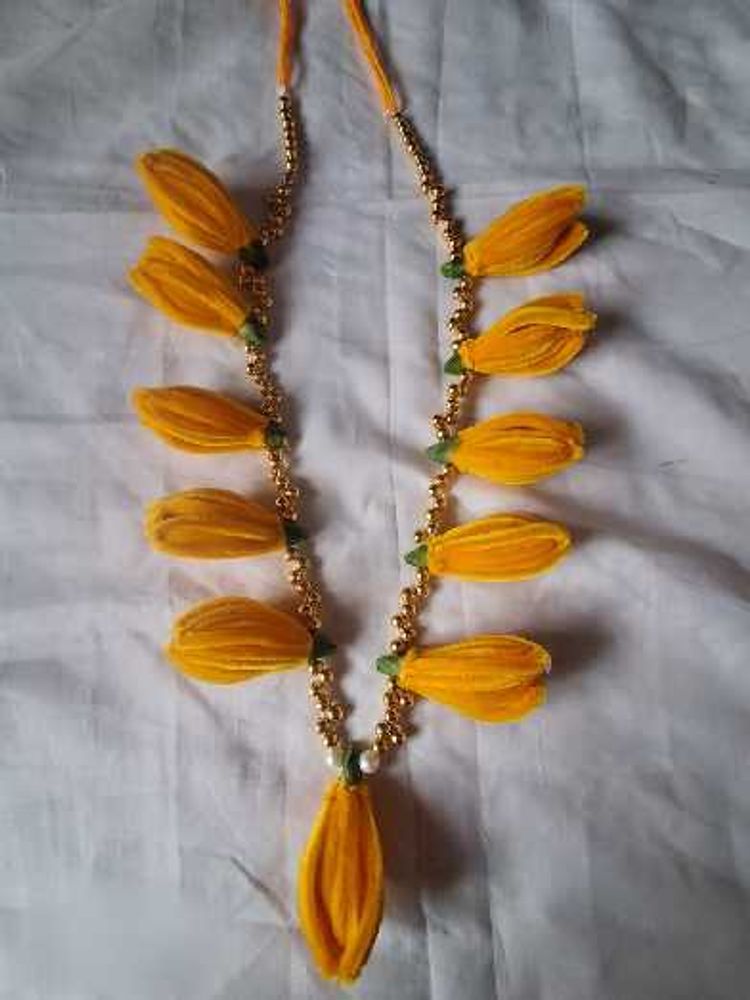 Handmade Yellow Flower Necklace
