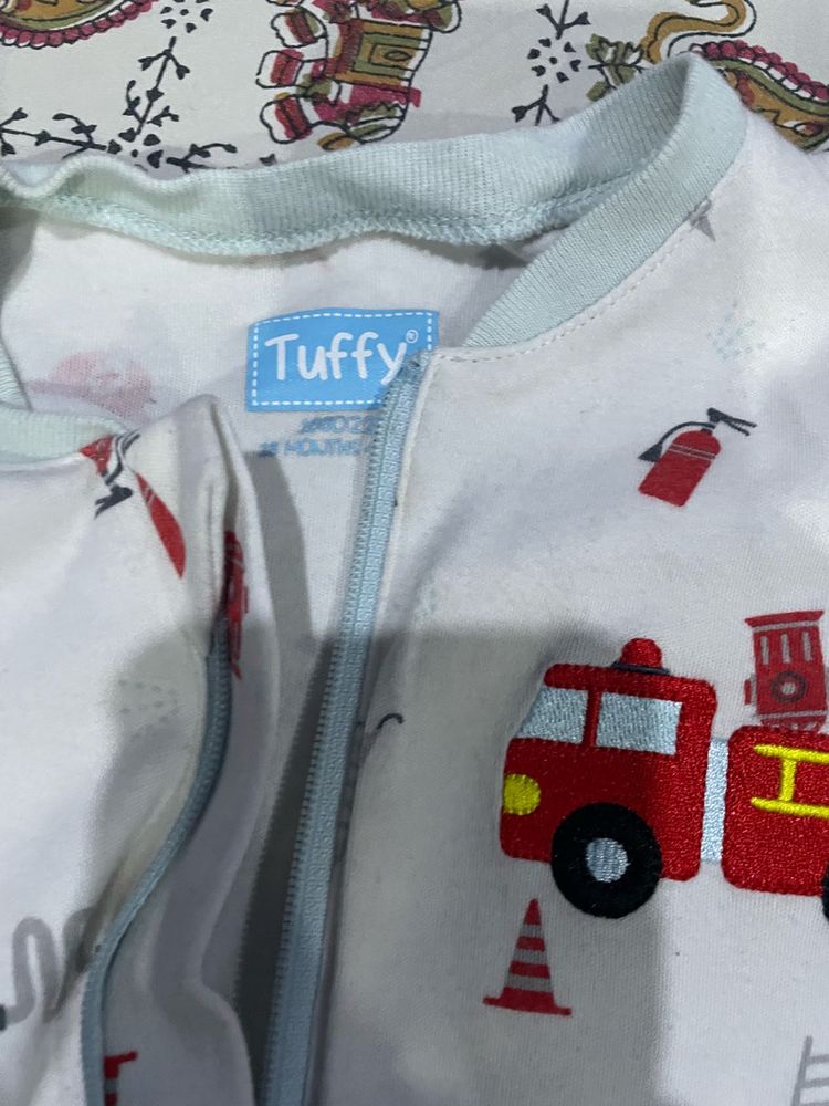 Cute Tuffy Firetruck Romper