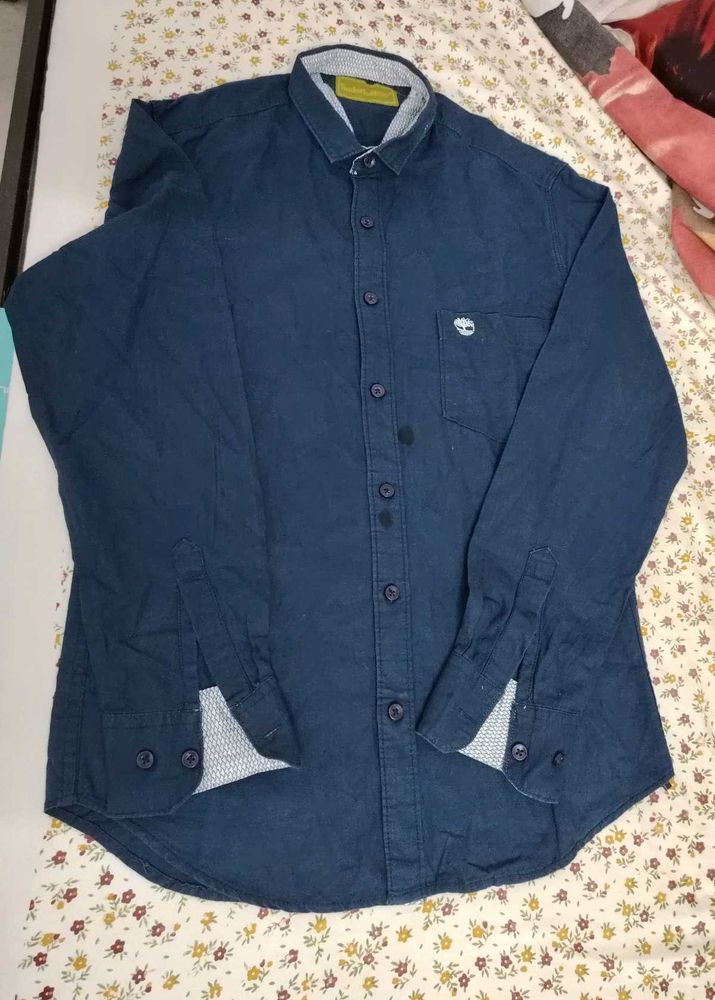 Timberland Men's Blue Button-Up Shirt