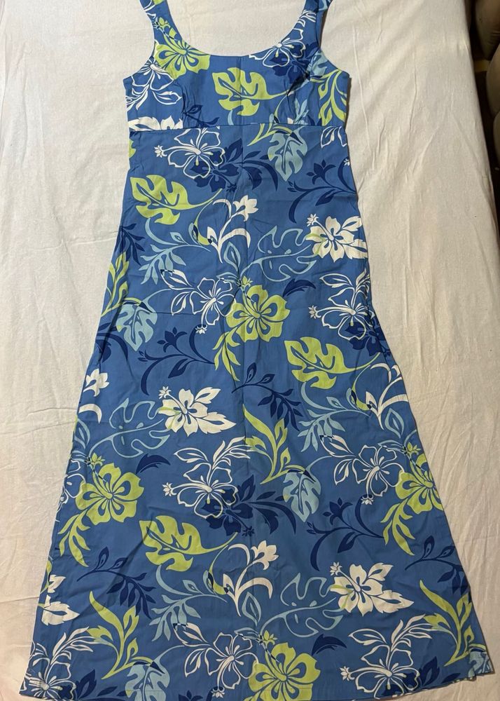 Blue Floral Maxi Dress