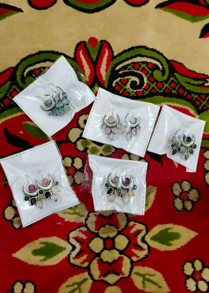Gemstone Earrings Set