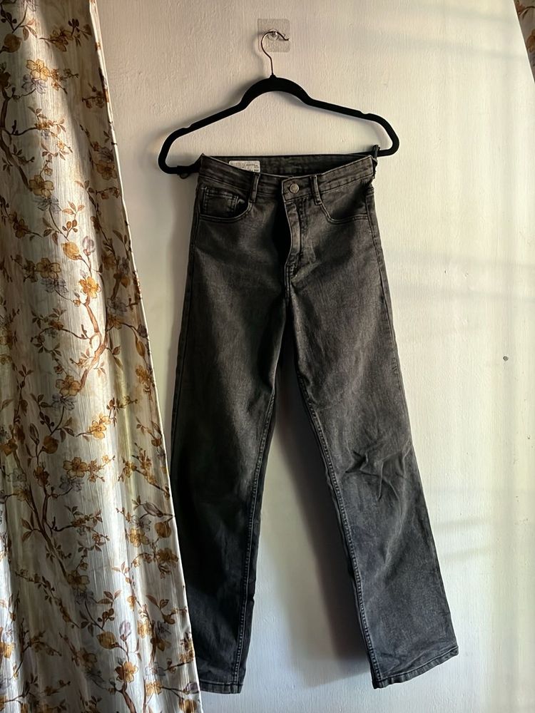Grey High Waist Jeans