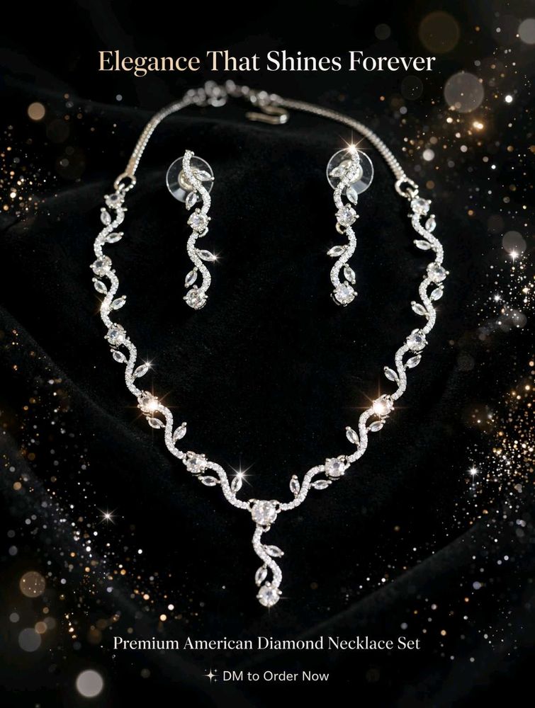Stunning American Diamond Necklace Set