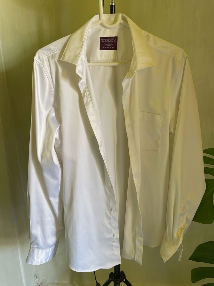Classic White Button-Up Shirt