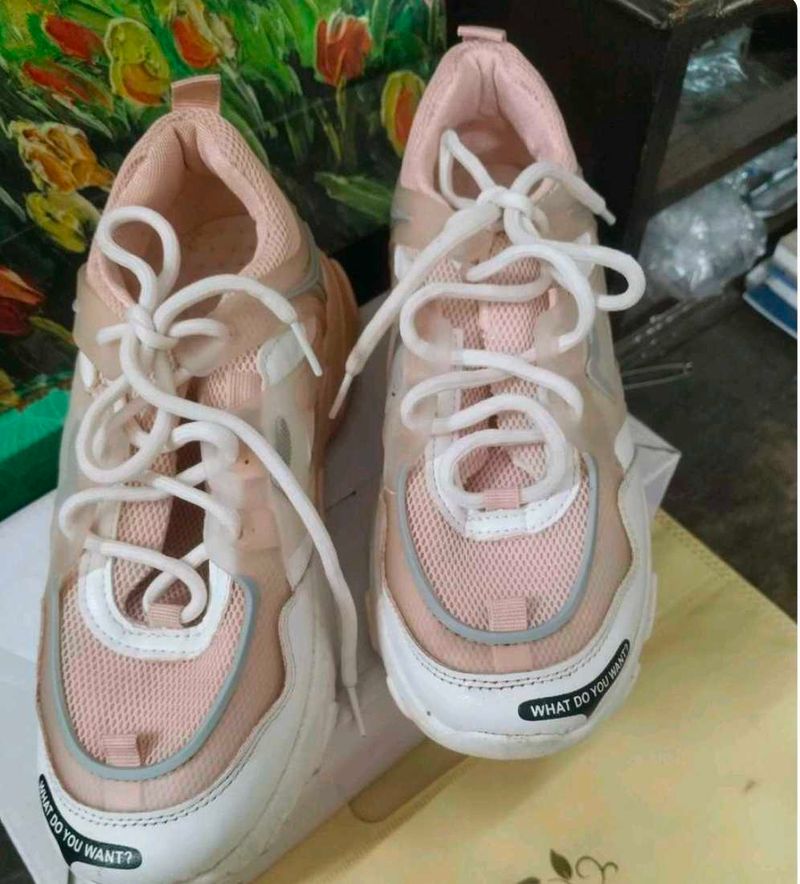 Pink Chunky Sneakers