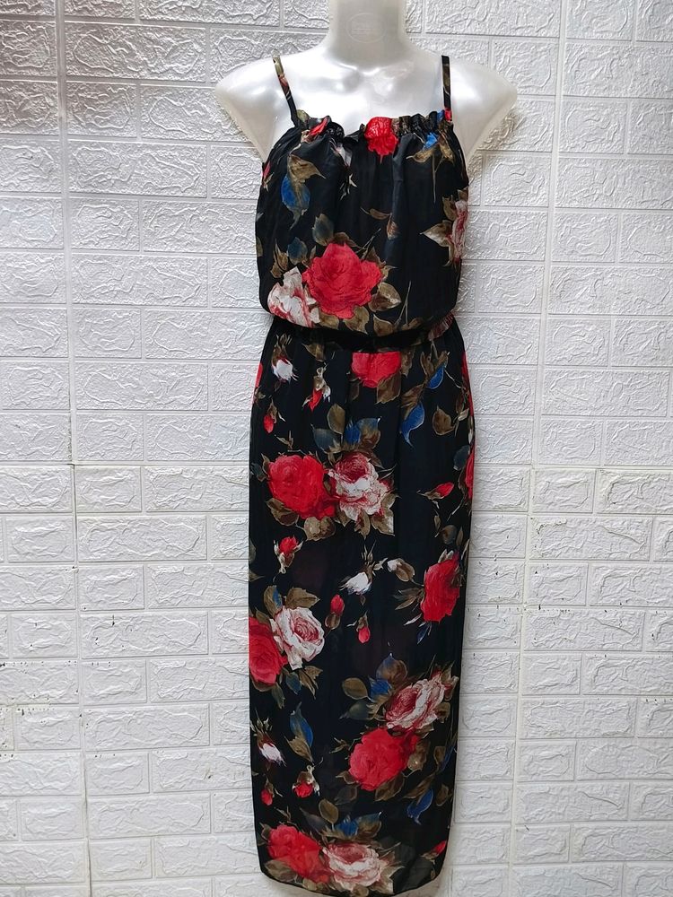 Floral Print Maxi Dress