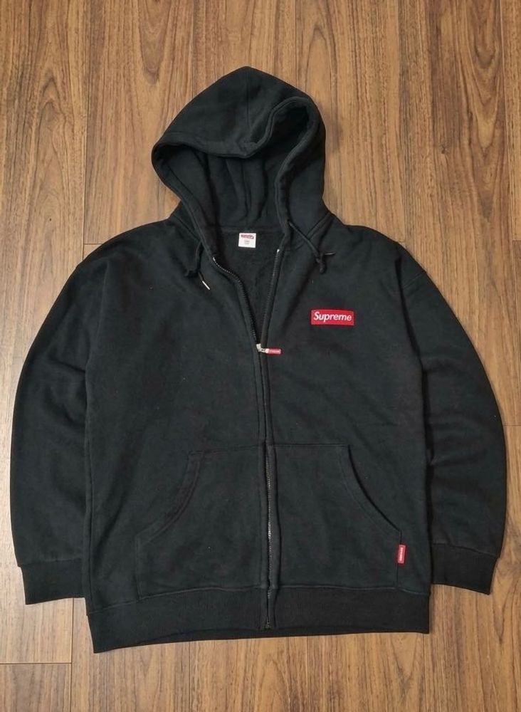 Supreme Black Zip-Up Hoodie