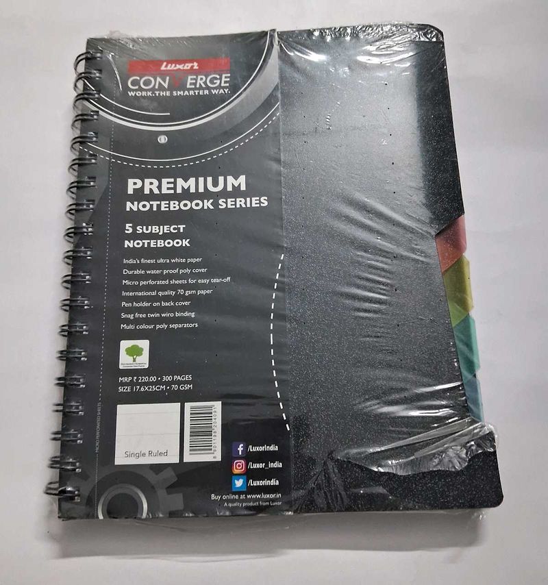 Premium 5 Subject Notebook