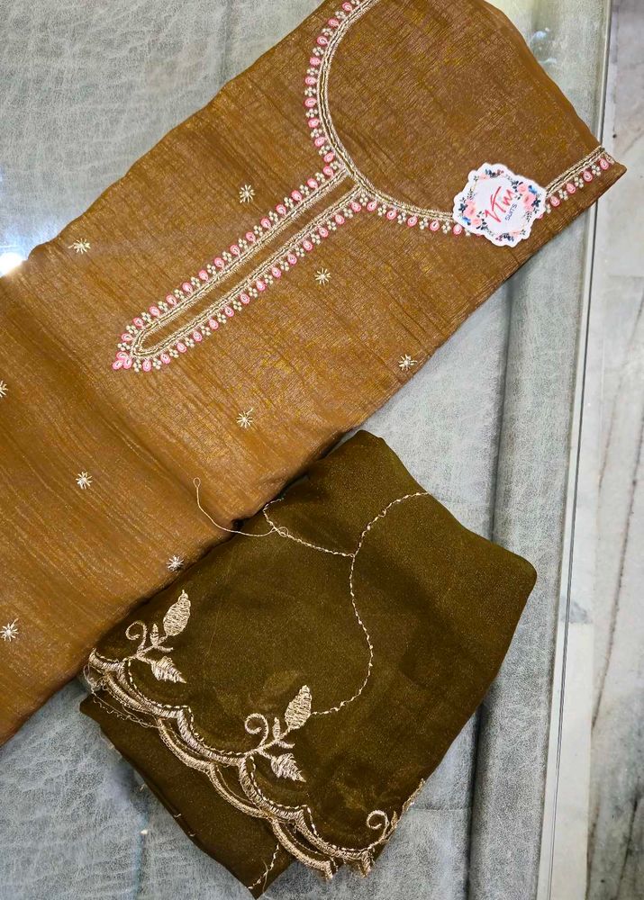 Elegant Brown Unstitched Suit