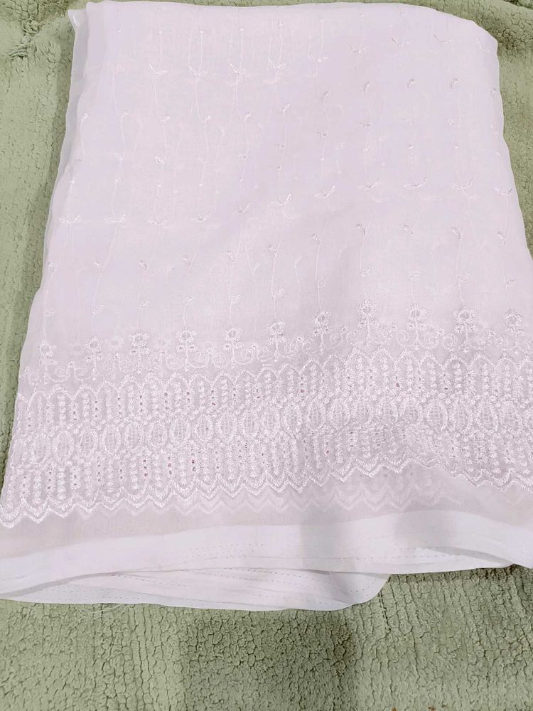 Pink Embroidered Dress Material
