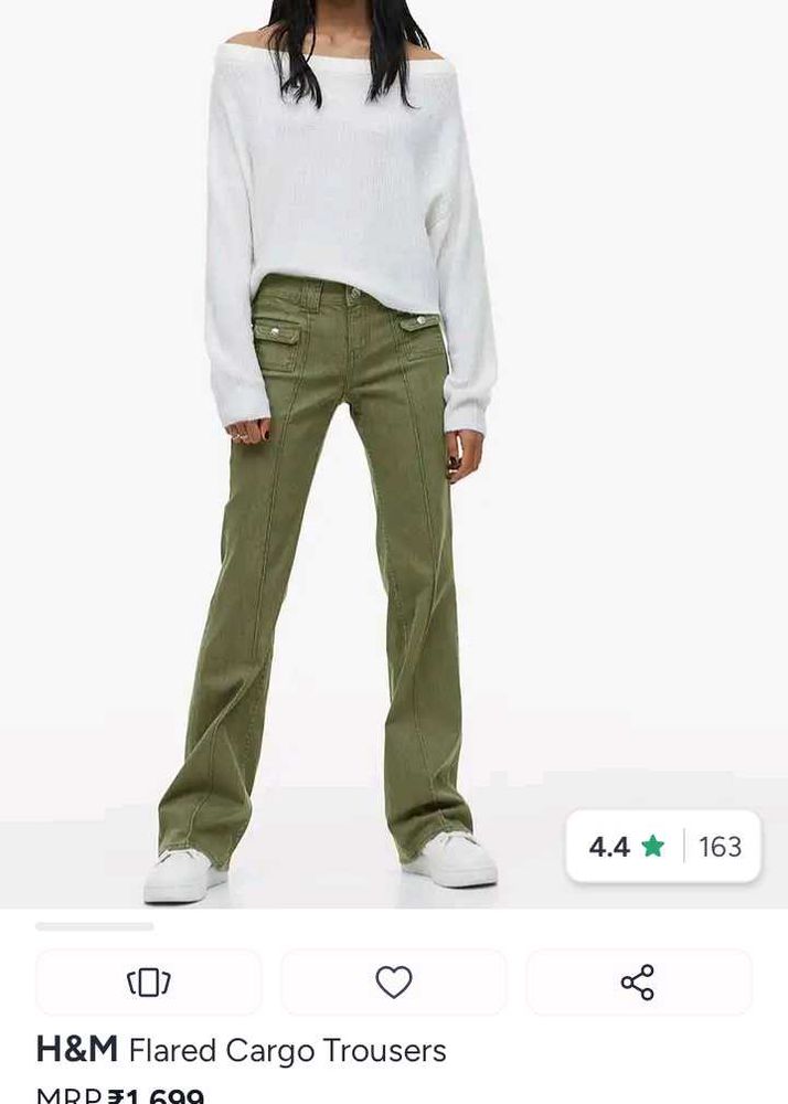 H&amp;M Flared Cargo Trousers