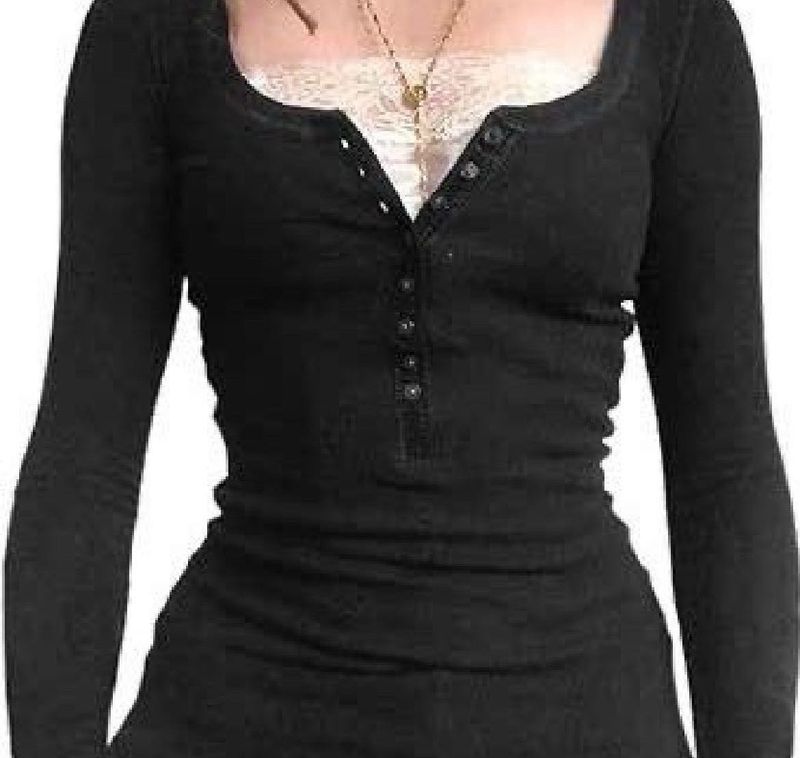 Combo-black &amp;white Y2k Top