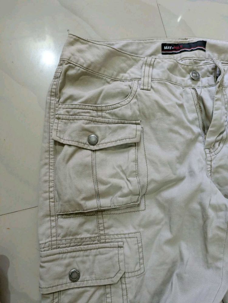 Women's Beige Cargo Pants