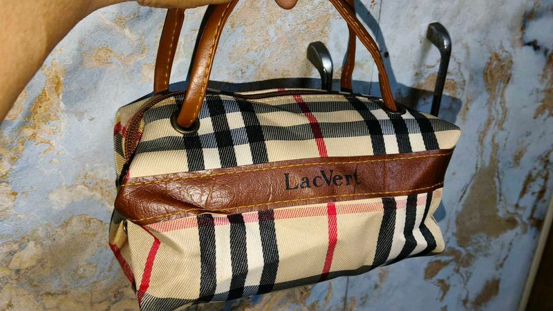 LacVert Burberry check Makeup Pouch