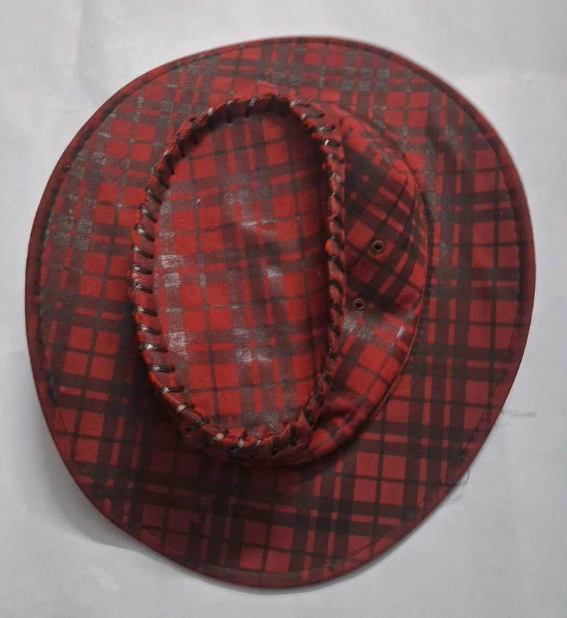 Red Plaid Cowboy Hat
