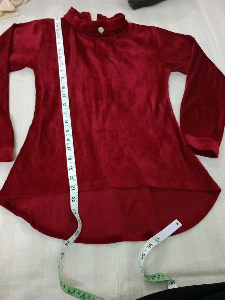 Red Velvet High-Low Top