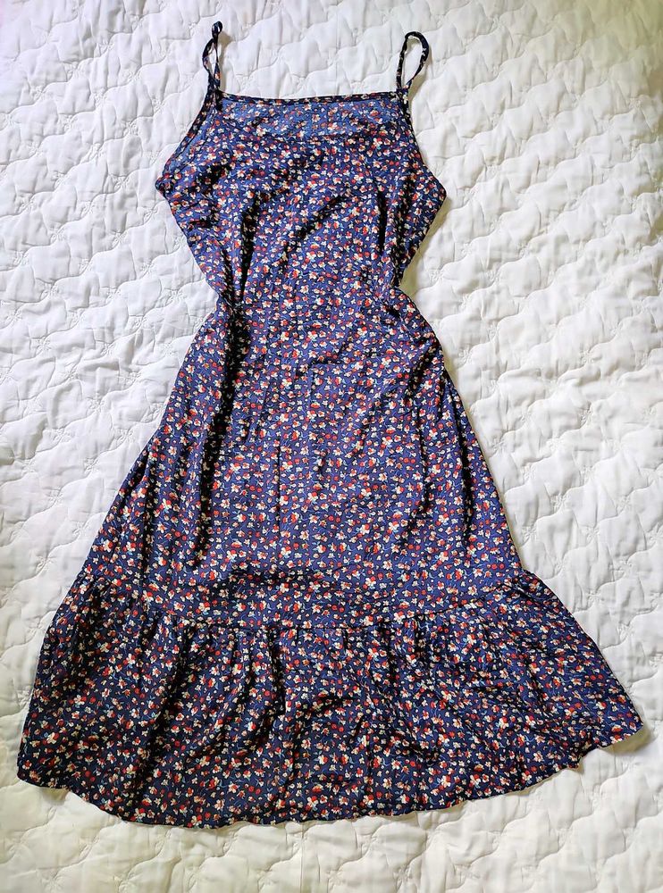 Floral Print Spaghetti Strap Dress