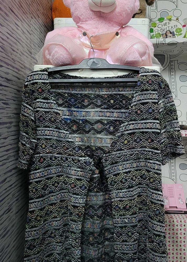Boho Patterned Short Sleeve Kimono Cardigan