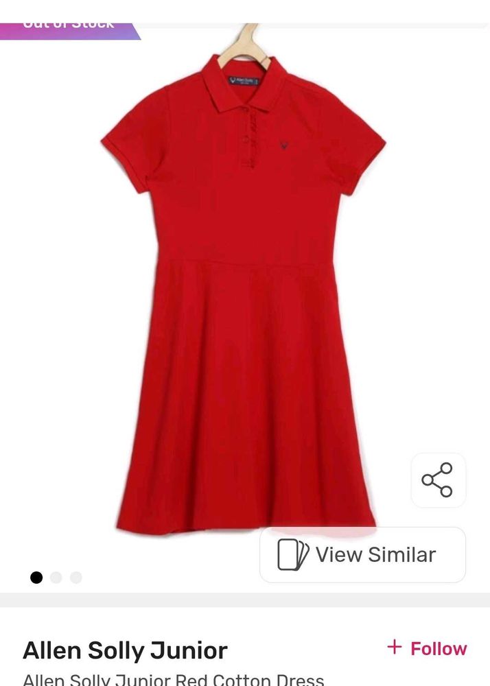 (Allen Solly junior)Classic Red Polo Dress