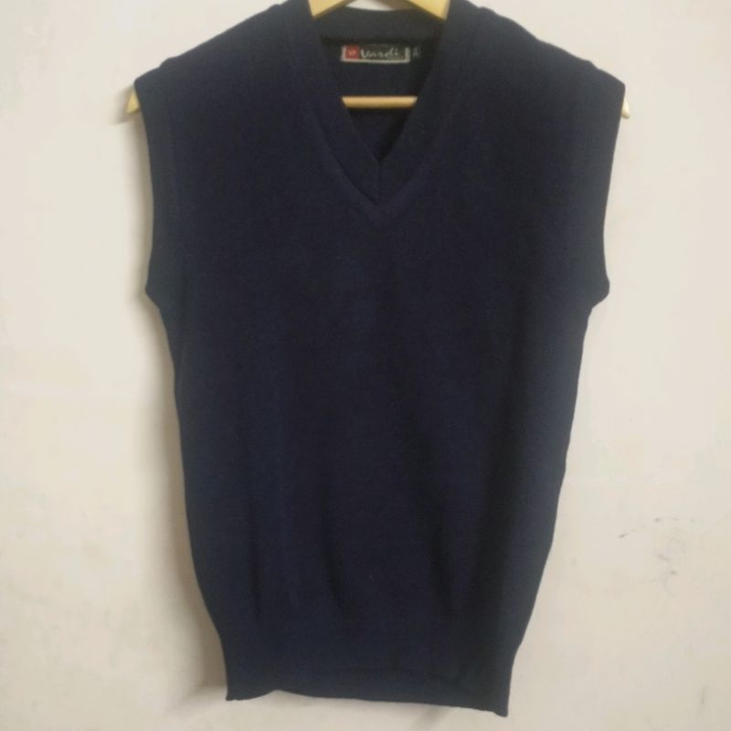 Sleeveless Navy Blue Sweater For Kids