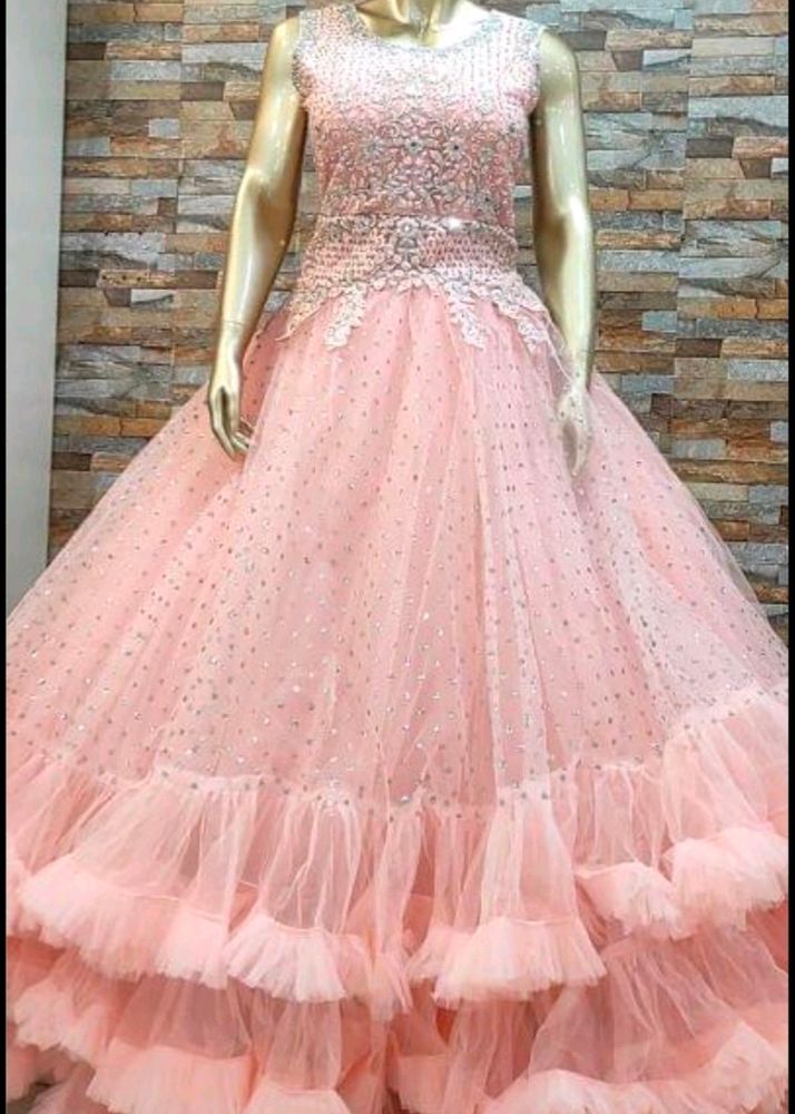 Pink Bridal Evening Gown