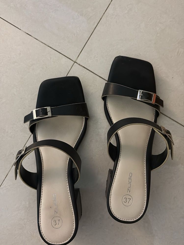 Stylish Black Block Heels