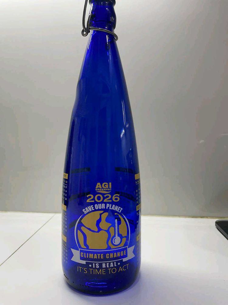 AGI Blue Glass Water Bottle