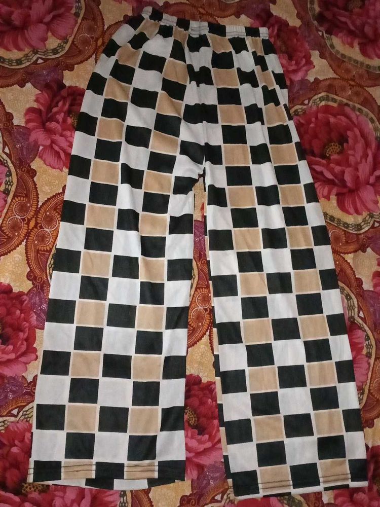 Combo of Checkerboard Wide Leg Pants