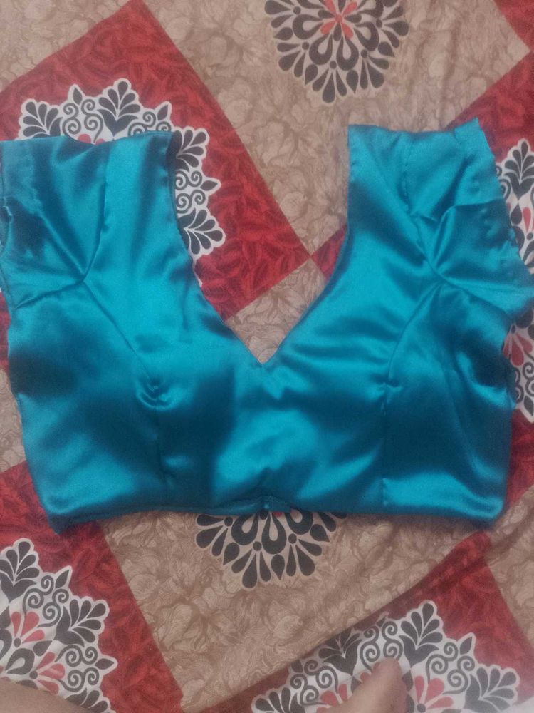 Teal Silk Blouse
