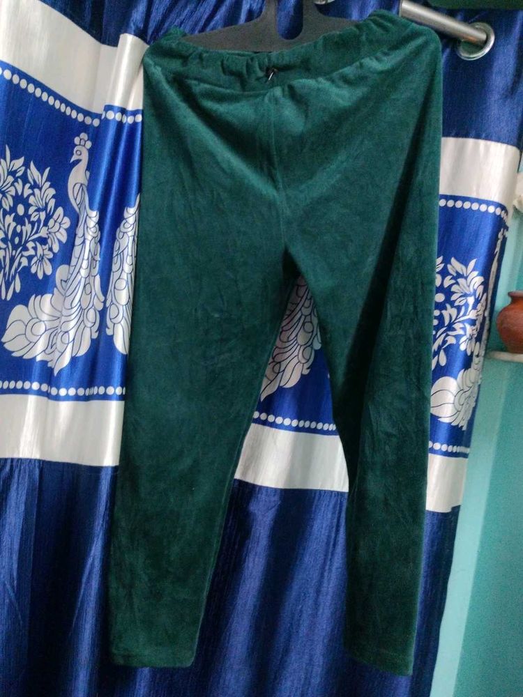 Velvet night suit- Deep Green