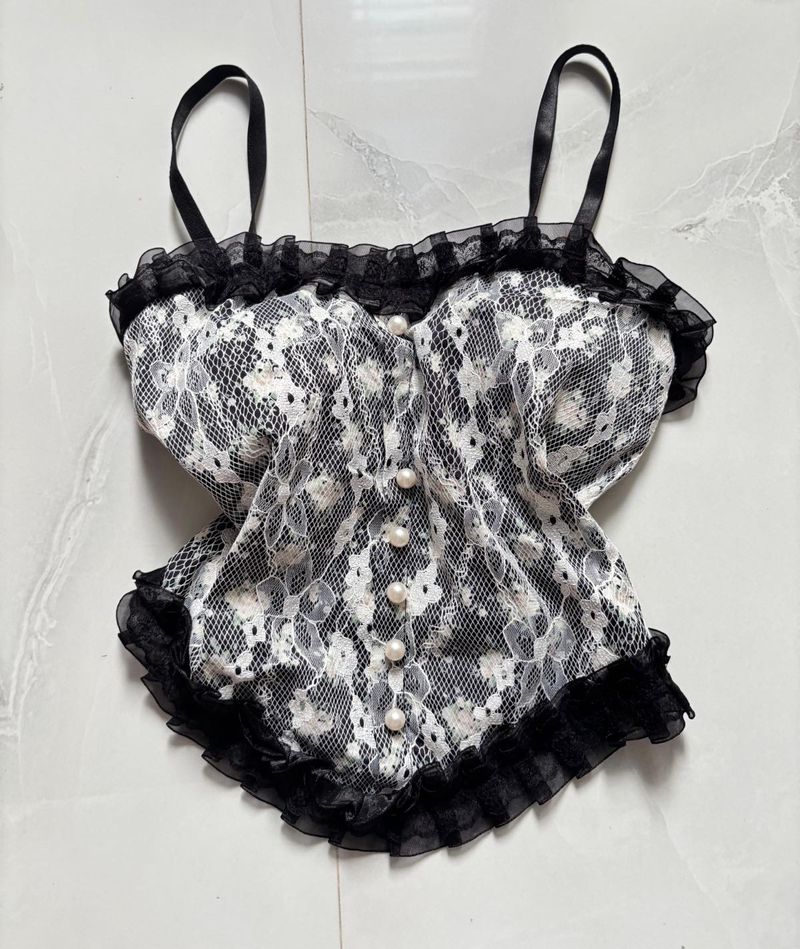 Sheer Lace Corset Top