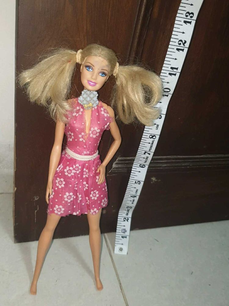 Barbie Doll with Pink Floral Dress