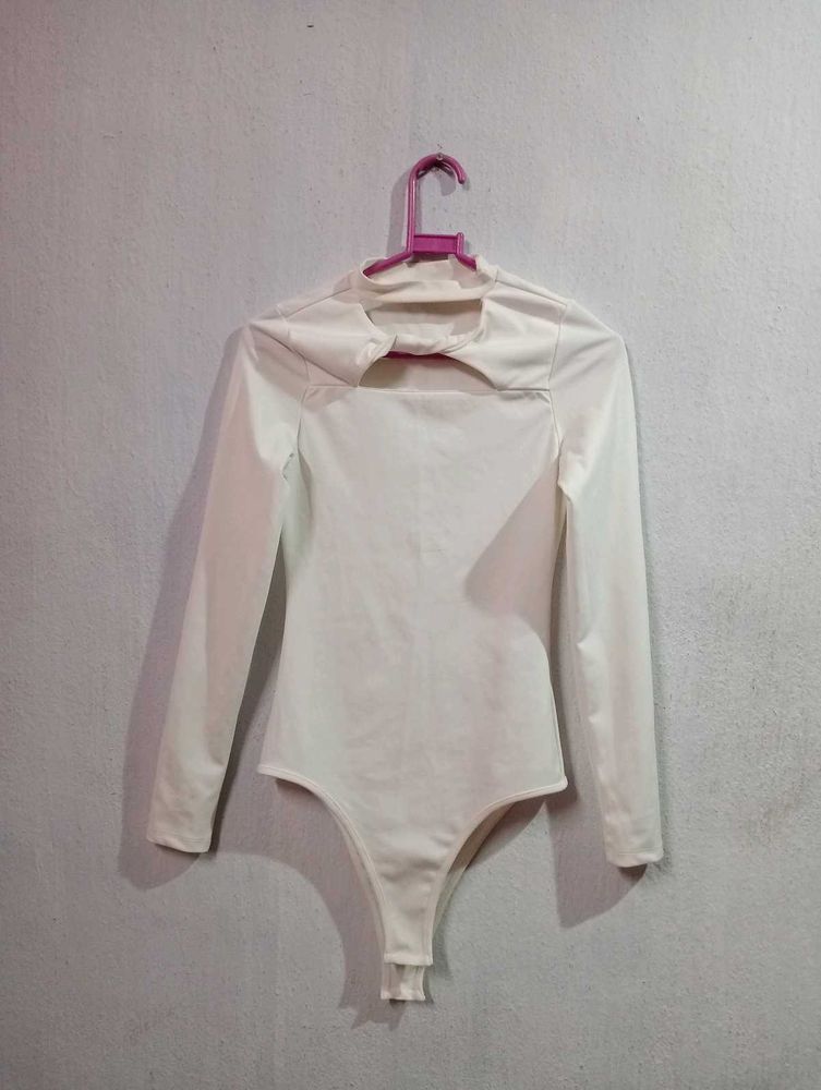 White Long Sleeve Bodysuit