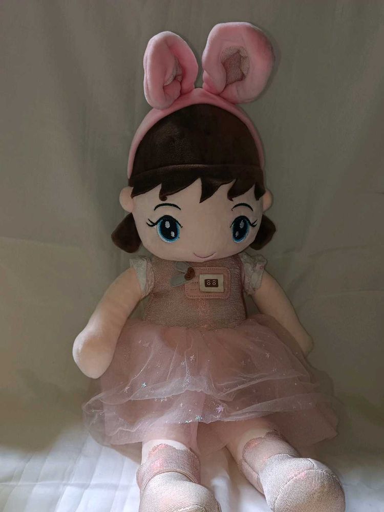 Cute Plush Doll with Bunny Ears in perfect conditi