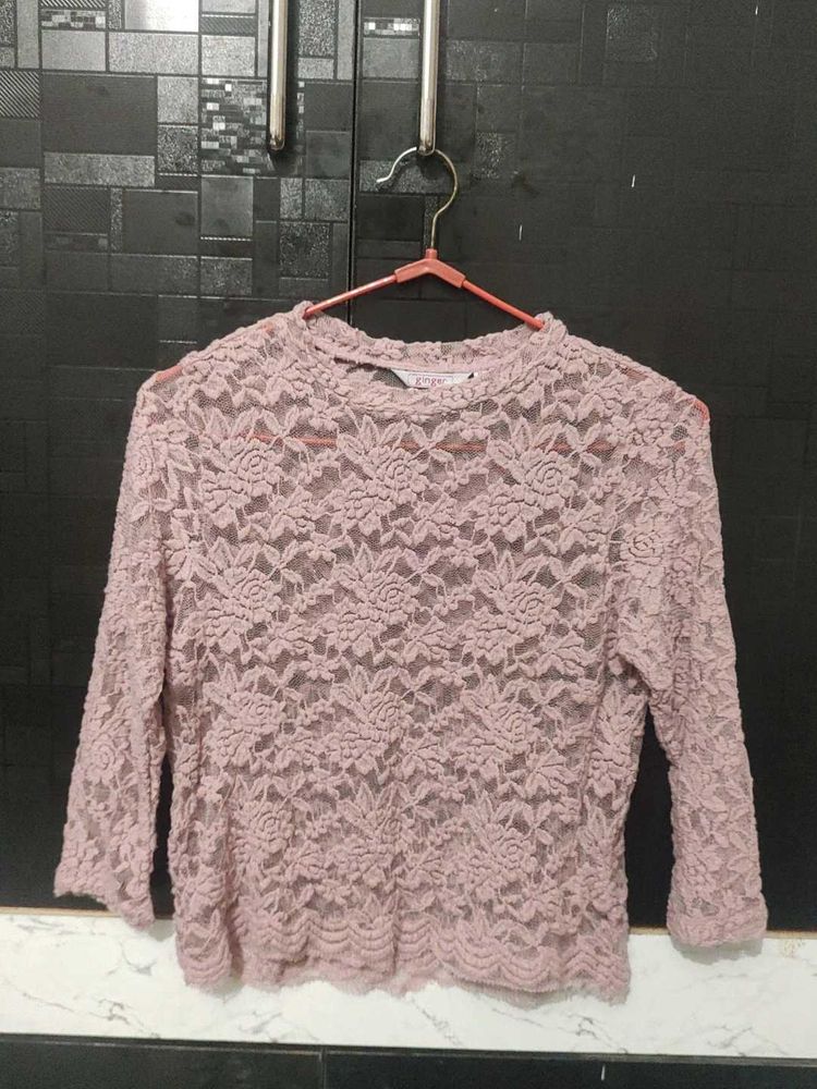 Sheer Floral Lace Top