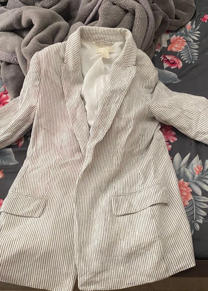 H&amp;M vintage Striped Casual Blazer