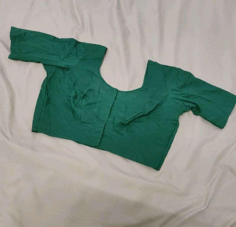 Dark Green Blouse With Short Sleeves 😍💚