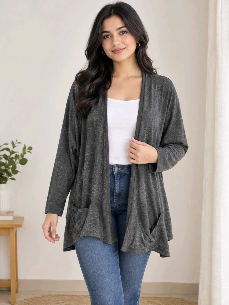 Cozy Grey Knit Cardigan