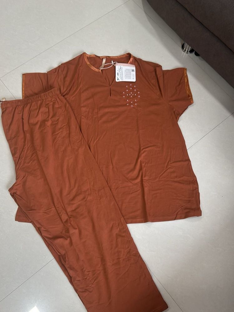 Comfortable Brown Pyjama Set