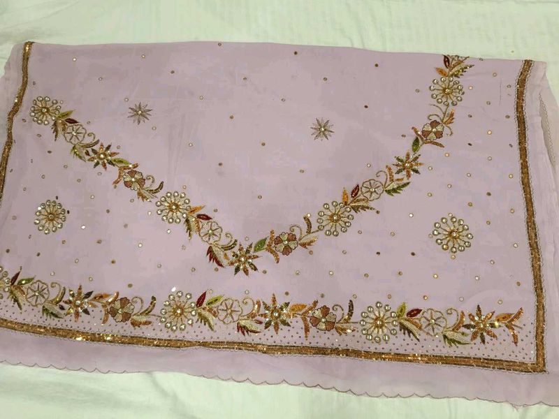 Embroidered Silk saree