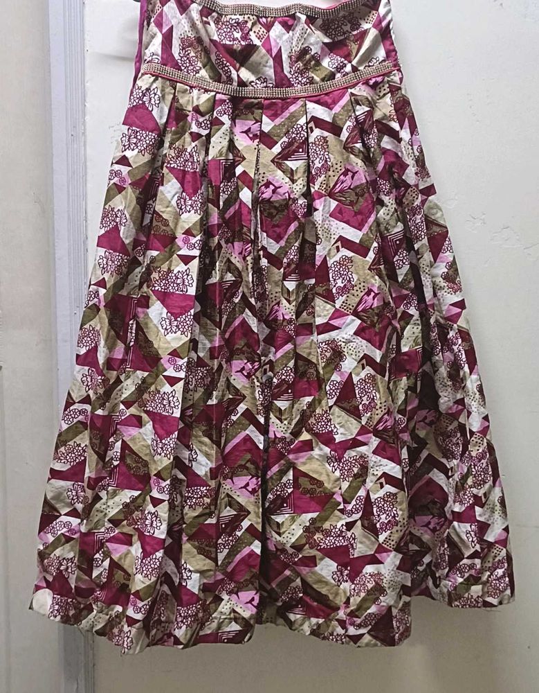 ethnic stylish skirt with crop top
